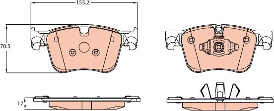 TRW GDB2193 - Kit de plaquettes de frein, frein à disque cwaw.fr