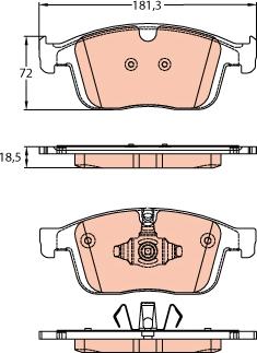 TRW GDB2146 - Kit de plaquettes de frein, frein à disque cwaw.fr