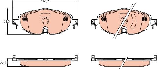 TRW GDB2143 - Kit de plaquettes de frein, frein à disque cwaw.fr