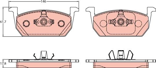 TRW GDB2159 - Kit de plaquettes de frein, frein à disque cwaw.fr