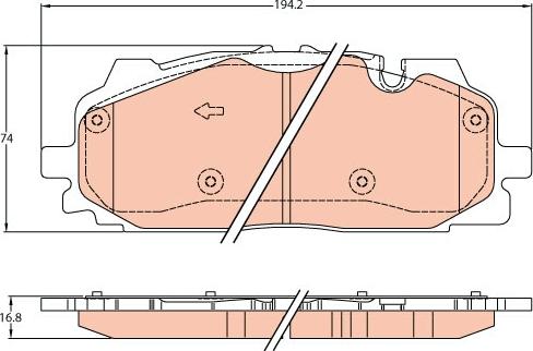 TRW GDB2158 - Kit de plaquettes de frein, frein à disque cwaw.fr