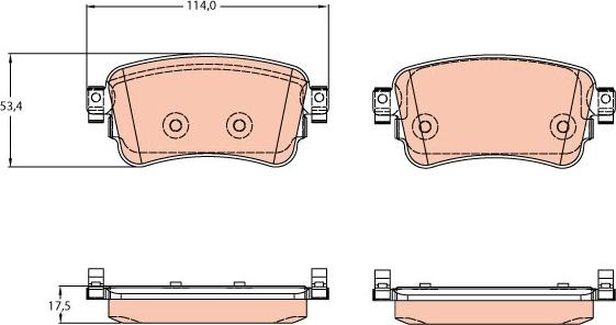 TRW GDB2166 - Kit de plaquettes de frein, frein à disque cwaw.fr