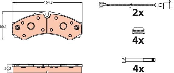 TRW GDB2109 - Kit de plaquettes de frein, frein à disque cwaw.fr