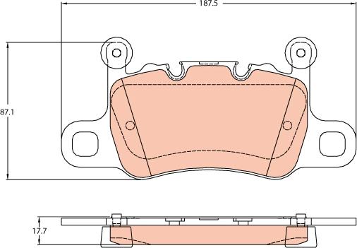 TRW GDB2104 - Kit de plaquettes de frein, frein à disque cwaw.fr