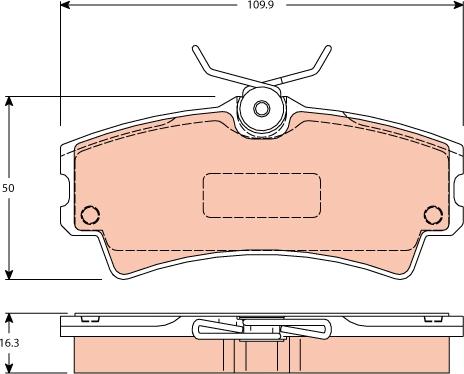 TRW GDB2105 - Kit de plaquettes de frein, frein à disque cwaw.fr