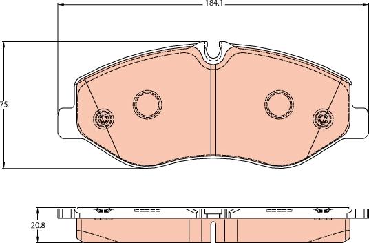 TRW GDB2103 - Kit de plaquettes de frein, frein à disque cwaw.fr