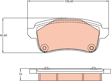 TRW GDB2136 - Kit de plaquettes de frein, frein à disque cwaw.fr