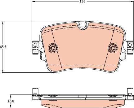 TRW GDB2131 - Kit de plaquettes de frein, frein à disque cwaw.fr