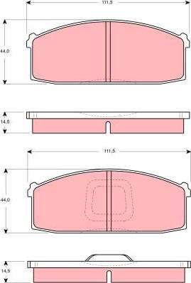 TRW GDB213 - Kit de plaquettes de frein, frein à disque cwaw.fr