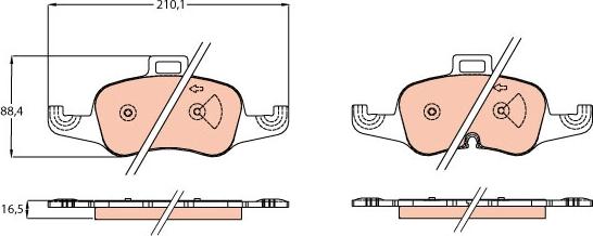 TRW GDB2120 - Kit de plaquettes de frein, frein à disque cwaw.fr