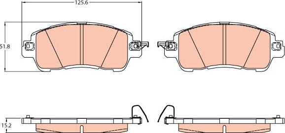 TRW GDB2122 - Kit de plaquettes de frein, frein à disque cwaw.fr