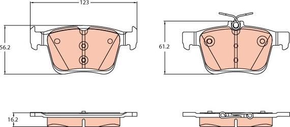 TRW GDB2179 - Kit de plaquettes de frein, frein à disque cwaw.fr