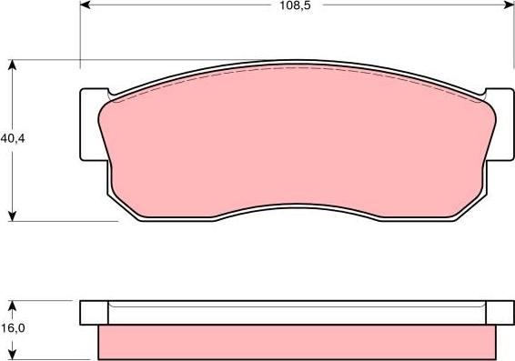 TRW GDB288 - Kit de plaquettes de frein, frein à disque cwaw.fr