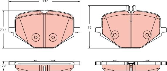 TRW GDB2395 - Kit de plaquettes de frein, frein à disque cwaw.fr