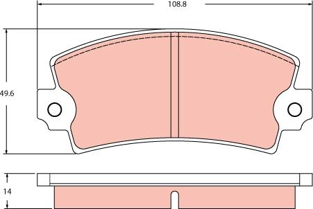 TRW GDB2398 - Kit de plaquettes de frein, frein à disque cwaw.fr