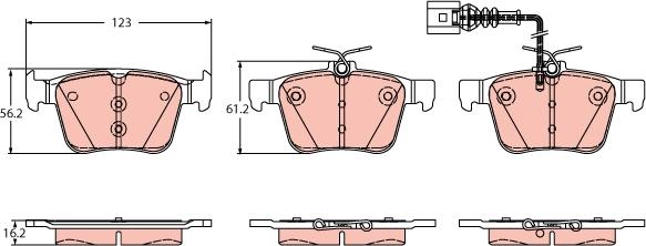 TRW GDB2358 - Kit de plaquettes de frein, frein à disque cwaw.fr