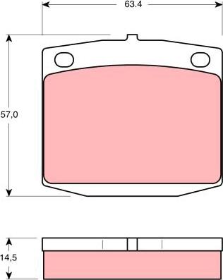 TRW GDB235 - Kit de plaquettes de frein, frein à disque cwaw.fr