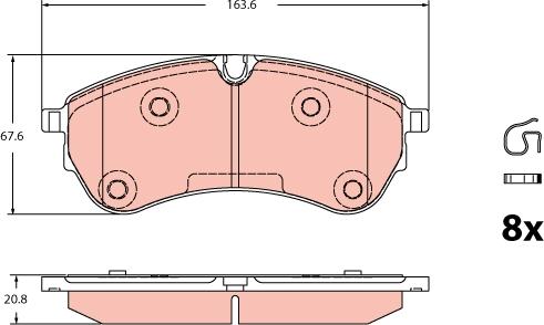 TRW GDB2362 - Kit de plaquettes de frein, frein à disque cwaw.fr