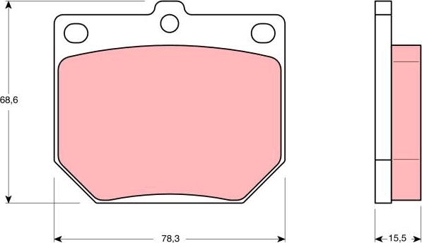 TRW GDB232 - Kit de plaquettes de frein, frein à disque cwaw.fr