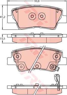 TRW GDB2242 - Kit de plaquettes de frein, frein à disque cwaw.fr