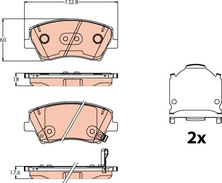 TRW GDB2203 - Kit de plaquettes de frein, frein à disque cwaw.fr