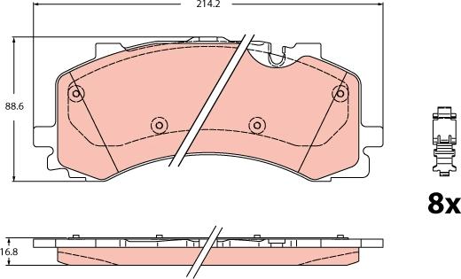 TRW GDB2235 - Kit de plaquettes de frein, frein à disque cwaw.fr