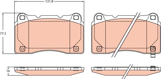 TRW GDB2237 - Kit de plaquettes de frein, frein à disque cwaw.fr