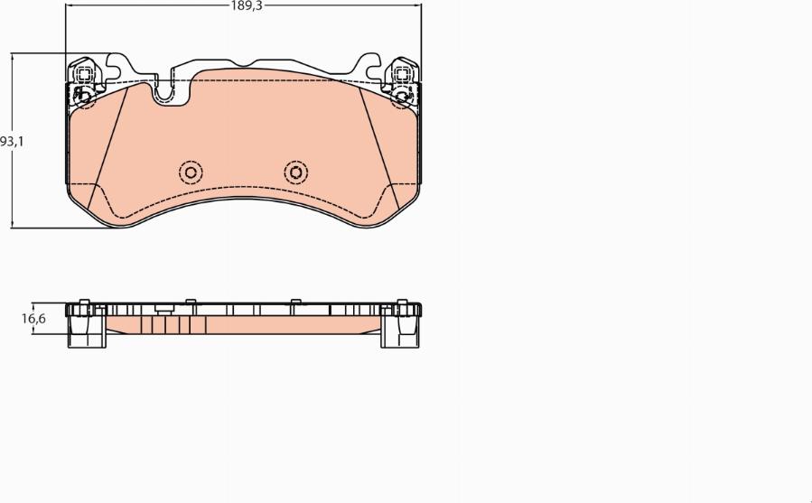 TRW GDB2220 - Kit de plaquettes de frein, frein à disque cwaw.fr