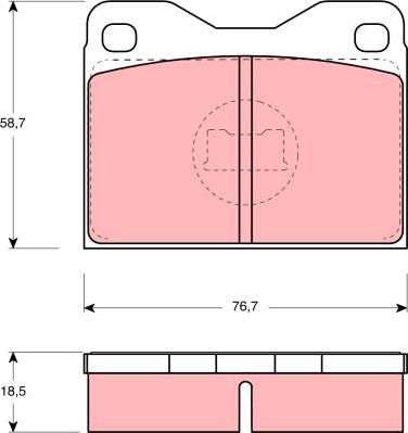 TRW GDB279 - Kit de plaquettes de frein, frein à disque cwaw.fr