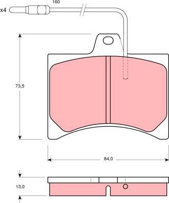 TRW GDB276 - Kit de plaquettes de frein, frein à disque cwaw.fr