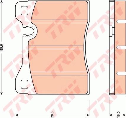 TRW GDB270 - Kit de plaquettes de frein, frein à disque cwaw.fr