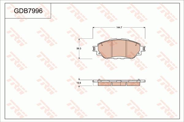 TRW GDB7996AT - Kit de plaquettes de frein, frein à disque cwaw.fr