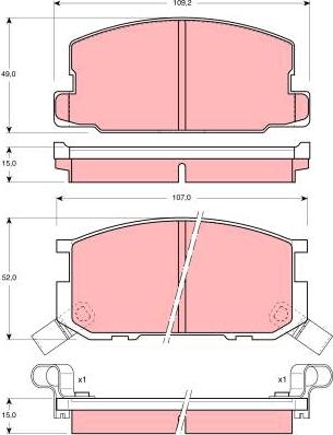 TRW GDB799 - Kit de plaquettes de frein, frein à disque cwaw.fr