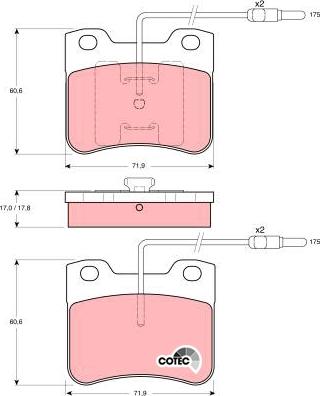 TRW GDB794 - Kit de plaquettes de frein, frein à disque cwaw.fr