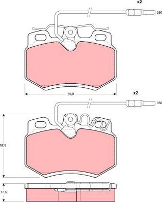 TRW GDB790 - Kit de plaquettes de frein, frein à disque cwaw.fr