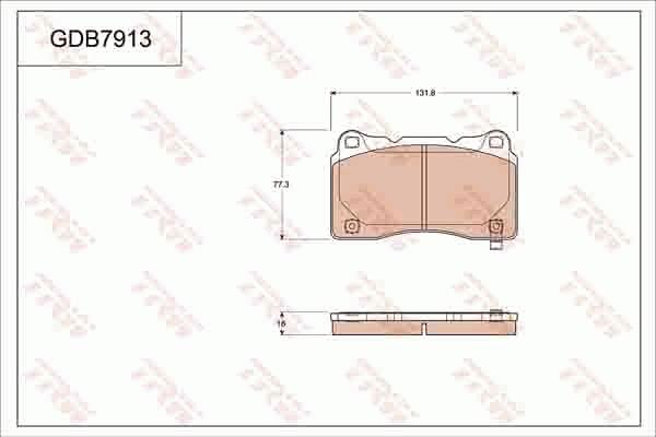 TRW GDB7913 - Kit de plaquettes de frein, frein à disque cwaw.fr