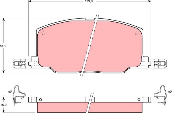 TRW GDB798 - Kit de plaquettes de frein, frein à disque cwaw.fr