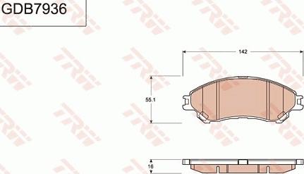 TRW GDB7936AT - Kit de plaquettes de frein, frein à disque cwaw.fr