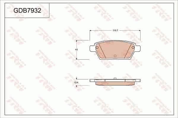 TRW GDB7932AT - Kit de plaquettes de frein, frein à disque cwaw.fr