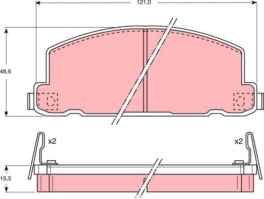 TRW GDB749 - Kit de plaquettes de frein, frein à disque cwaw.fr