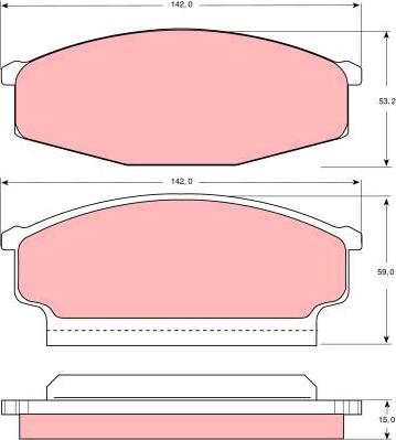 TRW GDB748 - Kit de plaquettes de frein, frein à disque cwaw.fr