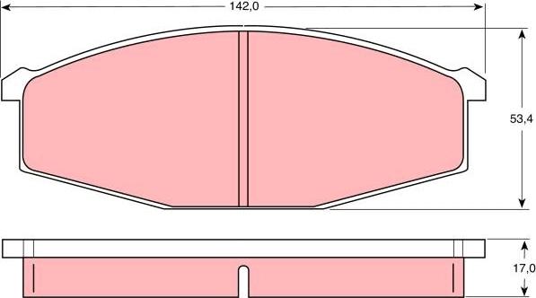 TRW GDB747 - Kit de plaquettes de frein, frein à disque cwaw.fr