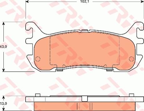 TRW GDB7594 - Kit de plaquettes de frein, frein à disque cwaw.fr