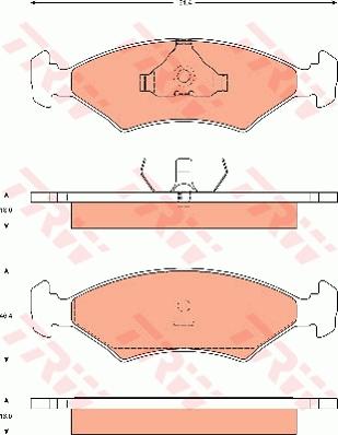 TRW GDB7543 - Kit de plaquettes de frein, frein à disque cwaw.fr