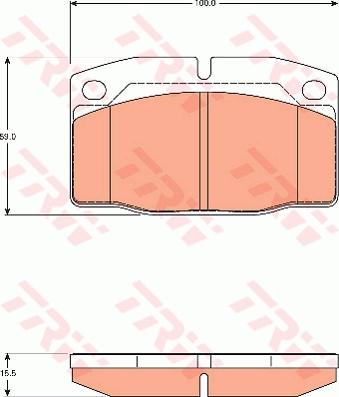 TRW GDB7542 - Kit de plaquettes de frein, frein à disque cwaw.fr