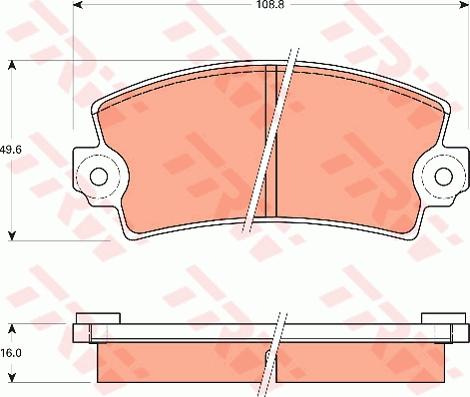 TRW GDB7554 - Kit de plaquettes de frein, frein à disque cwaw.fr