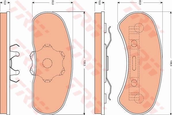 TRW GDB7569 - Kit de plaquettes de frein, frein à disque cwaw.fr