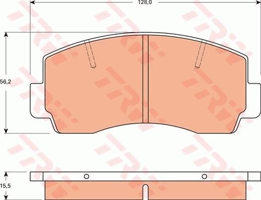 TRW GDB7560 - Kit de plaquettes de frein, frein à disque cwaw.fr