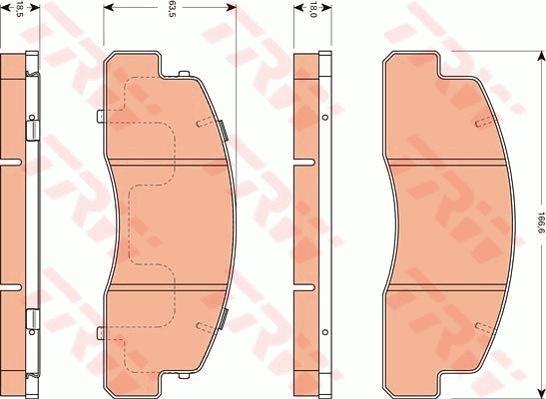 TRW GDB7561 - Kit de plaquettes de frein, frein à disque cwaw.fr