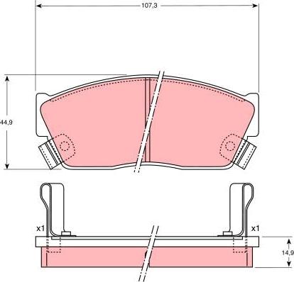 TRW GDB750 - Kit de plaquettes de frein, frein à disque cwaw.fr